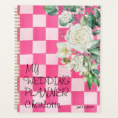 bleu rose blanc vert fleuri wedding planner (Devant)