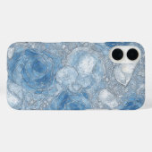 Bleu Rose Bleu Brise de bulle - IPhone 16 Coque (Verso (horizontal))