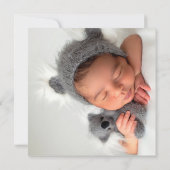 Bleu Rose Boy Baptême Invitation (Dos)