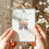 Bleu rose du marché Invitation à la douche nuptial