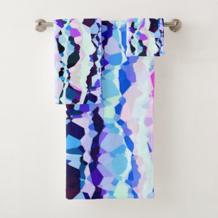 Bleu, rose et bleu Abstrait
