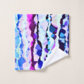 Bleu, rose et bleu Abstrait (Gant de toilette)