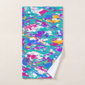 Bleu, rose et jaune (Serviette à main)