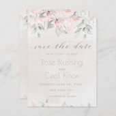 Bleu Rose Eucalyptus Green Enregistrer La Carte Da (Devant / Derrière)