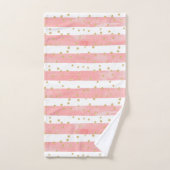 Bleu rose | Faux Gold Confetti (Serviette à main)