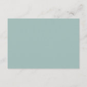 Bleu Rose floral Réception Carte d'hébergement (Dos)