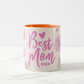 Bleu rose meilleure maman jamais Mère's Day Mug (Centre)