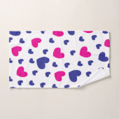 Bleu rose mignon Coeurs Valentines Motif de la jou (Serviette à main)