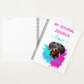 Bleu rose mignon Dachshund chien (Devant avec enveloppe)