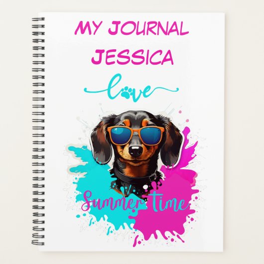 Bleu rose mignon Dachshund chien (Devant)