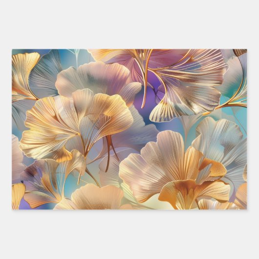 Bleu rose or feuille (Devant 3)