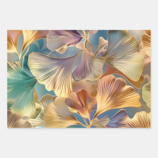 Bleu rose or feuille (Devant)