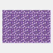 Bleu Rose Ou Violet Ensemble De 3 Papier D'Envelop (Devant)