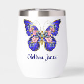 Bleu rose rose or papillon Nom floral (Arrière)