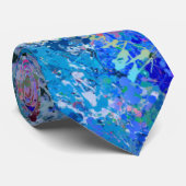 Bleu rose Turquoise gouttes Cravate abstraction (Roulé)