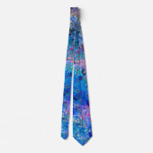 Bleu rose Turquoise gouttes Cravate abstraction (Dos)