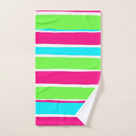 Bleu rose vert (Serviette à main)