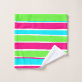 Bleu rose vert (Gant de toilette)