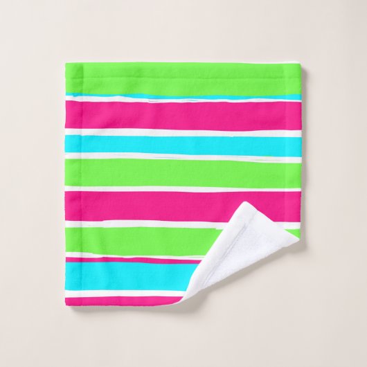 Bleu rose vert (Gant de toilette)