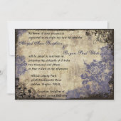 Bleu Rose Vintage Wedding Invitation (Devant)