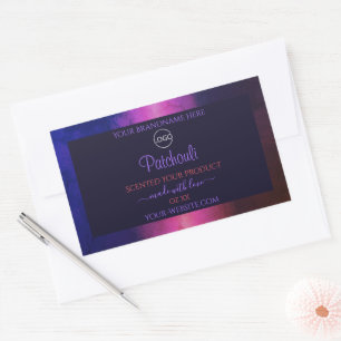 Bleu rose violet marbre moderne Étiquette Logo