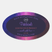 Bleu rose violet marbre moderne Étiquette Logo (Devant)