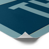 Bleu Rouge, Ajouter le texte Poster (Coin)