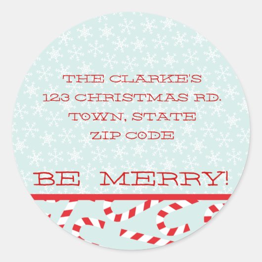 BLEU ROUGE BE JOYEUX NOËL ADRESSE STICKERS (Devant)