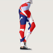 Bleu rouge ciblé Leggings d'art Abstrait (Droite)