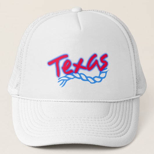 Bleu rouge de corde de lasso du Texas de casquette (Devant)