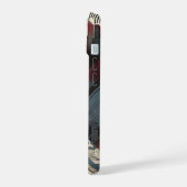Bleu, rouge et gris Graffiti Art Phone Case (Côté gauche)