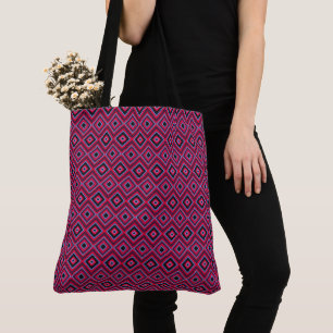 Bleu rouge et noir Grand Sac fourre-tout