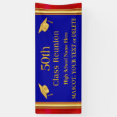 Bleu, Rouge, Gold Custom, Bannières de Réunion de (Vertical)