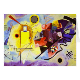 Bleu rouge jaune Kandinsky peinture Abstraite