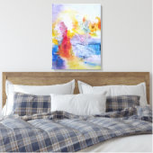 Bleu Rouge Jaune toile d'art Abstrait (Insitu(Chambre))