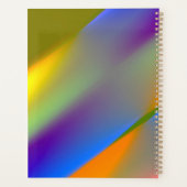 Bleu rouge jaune vert abstrait motif orangpourpre (Dos)