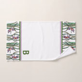 Bleu rouge mignon et Feuilles verts (Serviette à main)