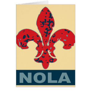 Bleu rouge NOLa Fleur De Lis