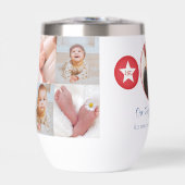 Bleu rouge papa mignon photo Collage Première Fête (Avant)