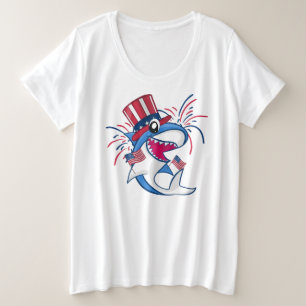 Bleu rouge Patriotique Quart de juillet Requin