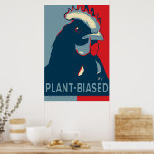 Bleu Rouge Pop Art Poulet Poster Plante (Cuisine)