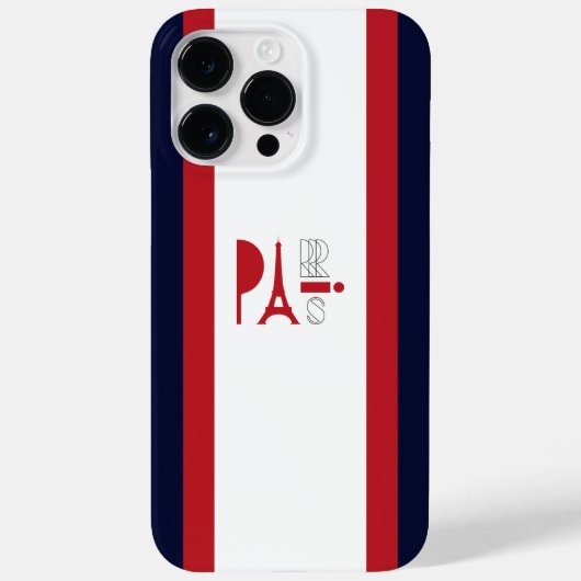 Bleu rouge rayures | Iphone 14 pro max coque (Verso)