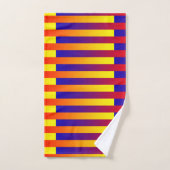 Bleu rouge rayures jaunes (Serviette à main)