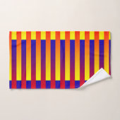 Bleu rouge rayures jaunes (Serviette à main)