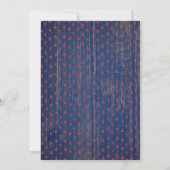 Bleu Rouge Rustique Pays Bridal Douche Invitations (Dos)