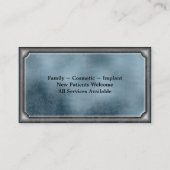 Bleu rougeoyant de dent de carte de visite de (Dos)