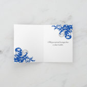 Bleu Royal et Argent Floraison Merci (Intérieur)