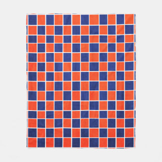 Bleu royal et couverture Checkered orange