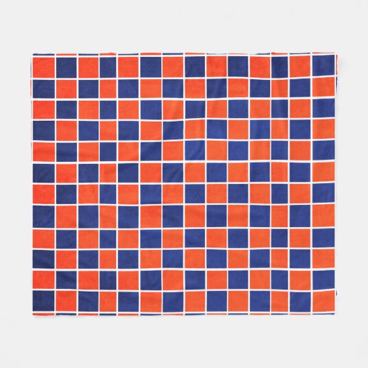 Bleu royal et couverture Checkered orange (Devant (Horizontal))