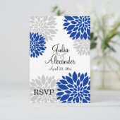 Bleu Royal et Éclat Floral Gris Argent RSVP (Debout devant)